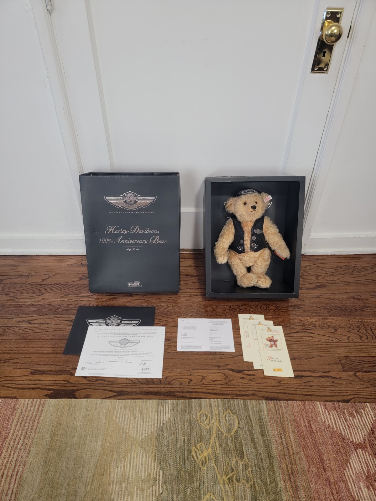 Harley Davidson Steiff 100th Anniversary Limited Edition Bear * CLEAN *