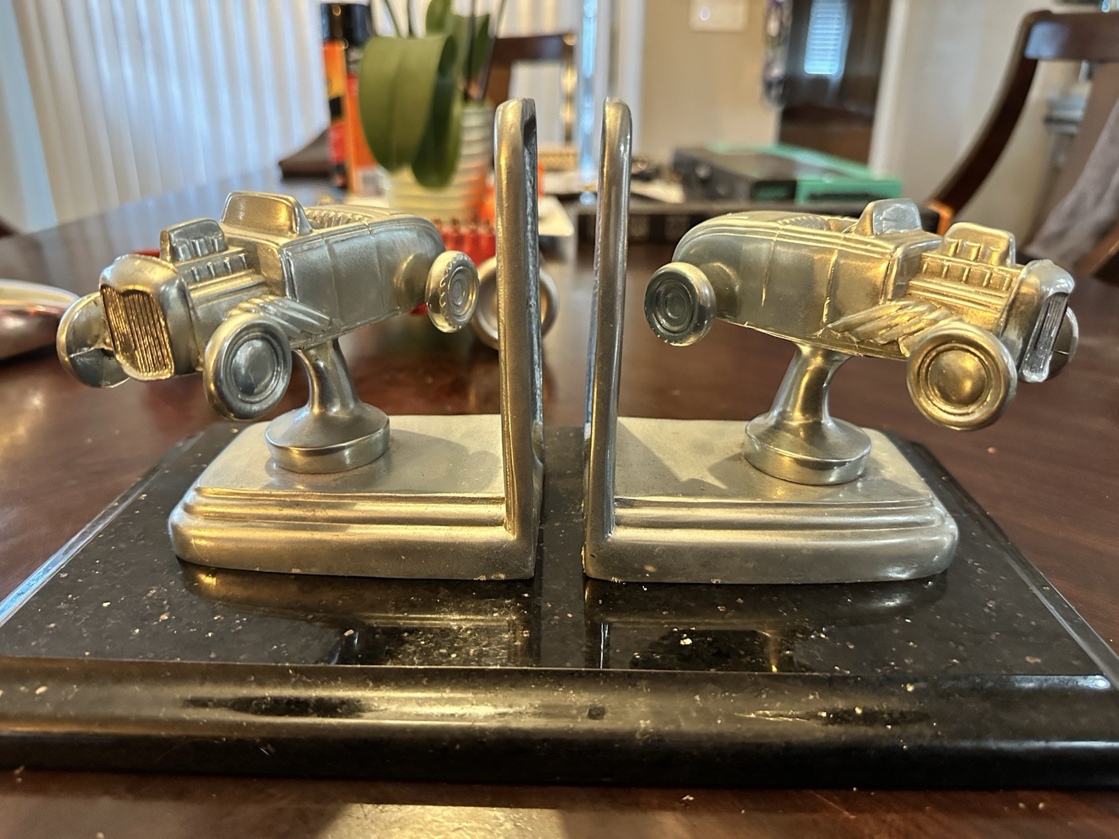 Rare Vintage Sarsaparilla Hot Rod Bookends 1991 1932 Roadster SCTA Rare Vintage Sarsaparilla Hot Rod Bookends 1991 1932 Roadster SCTA