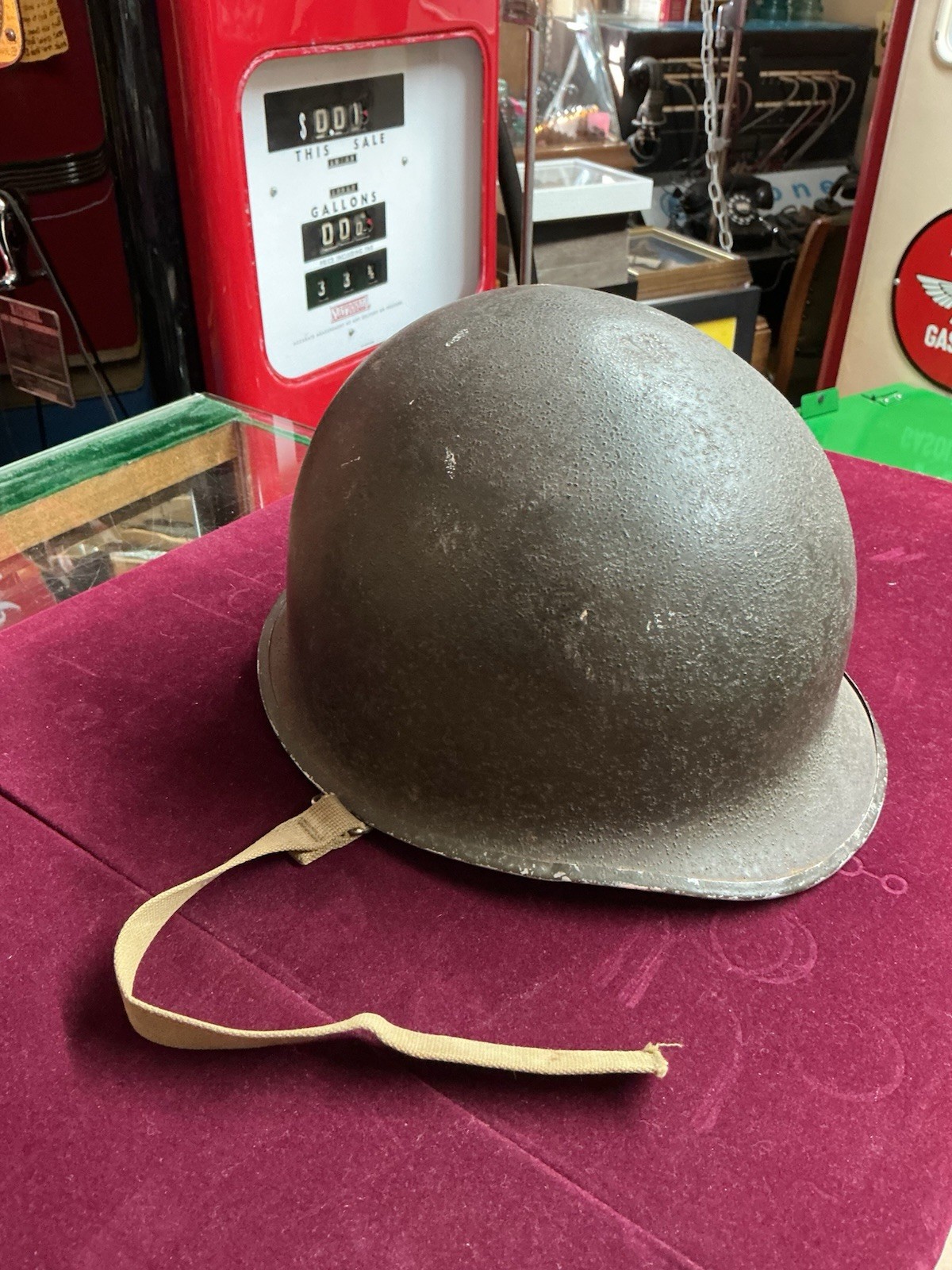 WW11 U.S M1 Helmet Swivel Bale Front Seam Named Harry Frandell 6th Corps Area. WW11 U.S M1 Helmet Swivel Bale Front Seam Named Harry Frandell 6th Corps Area.