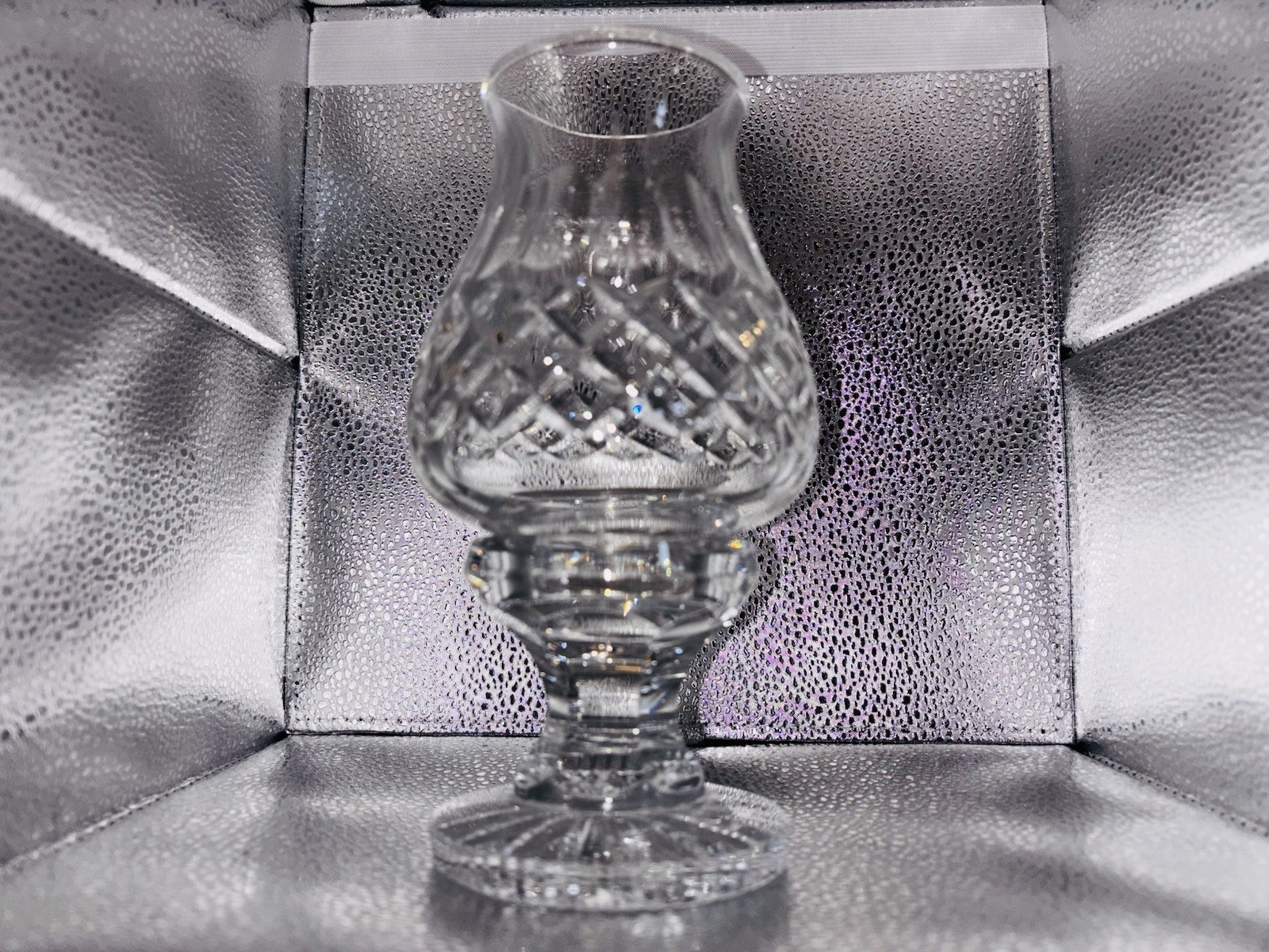 Waterford Crystal Hurricane Lamp and Globe Colleen Short Stem candle lamp Waterford Crystal Hurricane Lamp and Globe Colleen Short Stem candle lamp