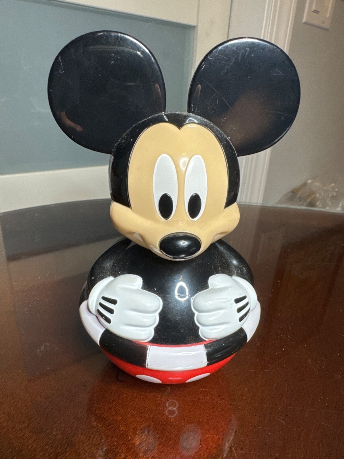 Vintage Mickey Mouse 7" Roly Poly Toy Figurine Sassy Disney 62-42 Vintage Mickey Mouse 7" Roly Poly Toy Figurine Sassy Disney 62-42