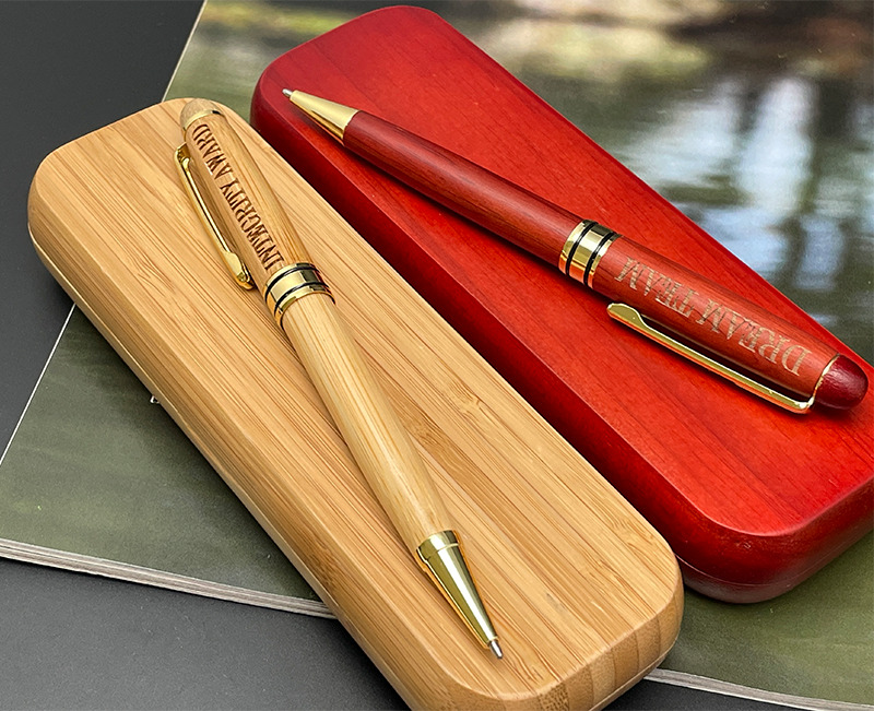Personalized Wood Ballpoint Pen with Box Executive Custom Graduation Gift