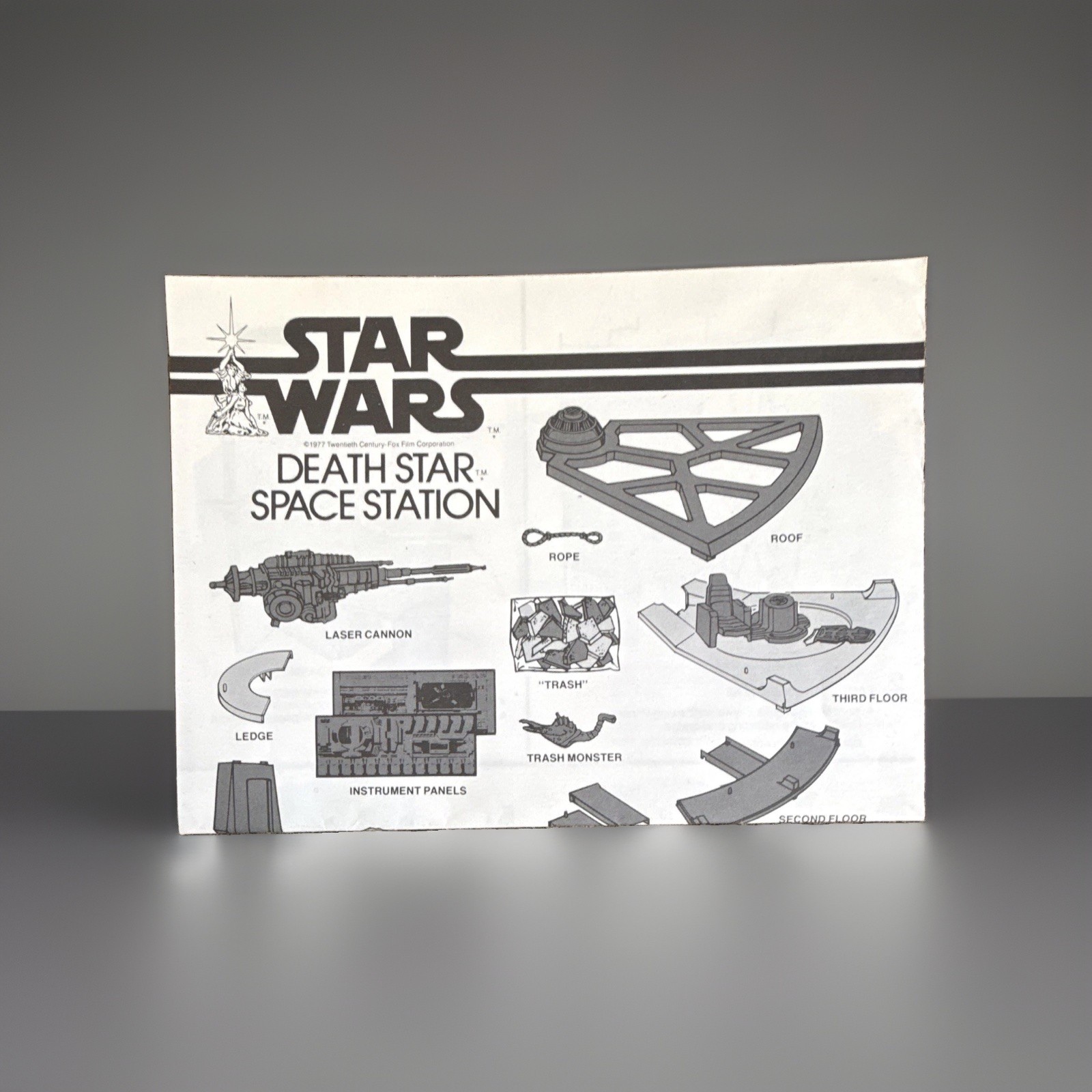 Vintage 1978 Star Wars Death Star Playset Original Instruction Manual Booklet