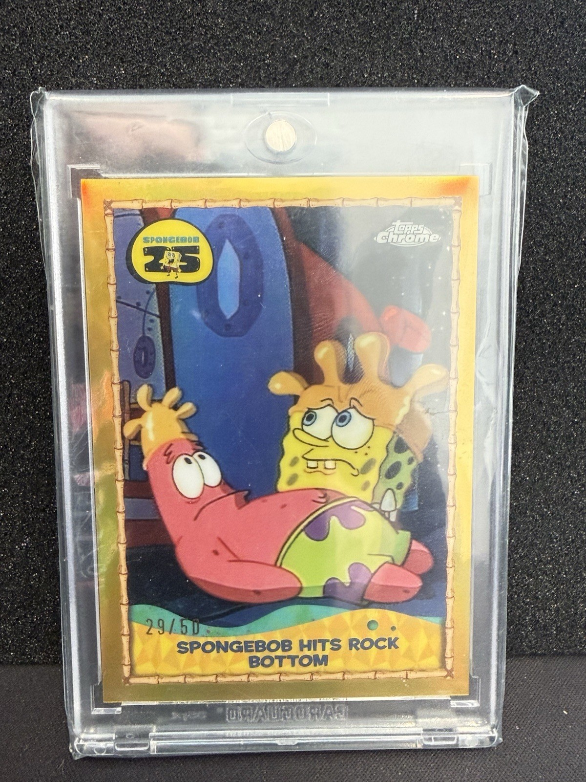 Topps 2025 Chrome SpongeBob 25th Anniversary Rock Bottom #25-9 29/50 Topps 2025 Chrome SpongeBob 25th Anniversary Rock Bottom #25-9 29/50