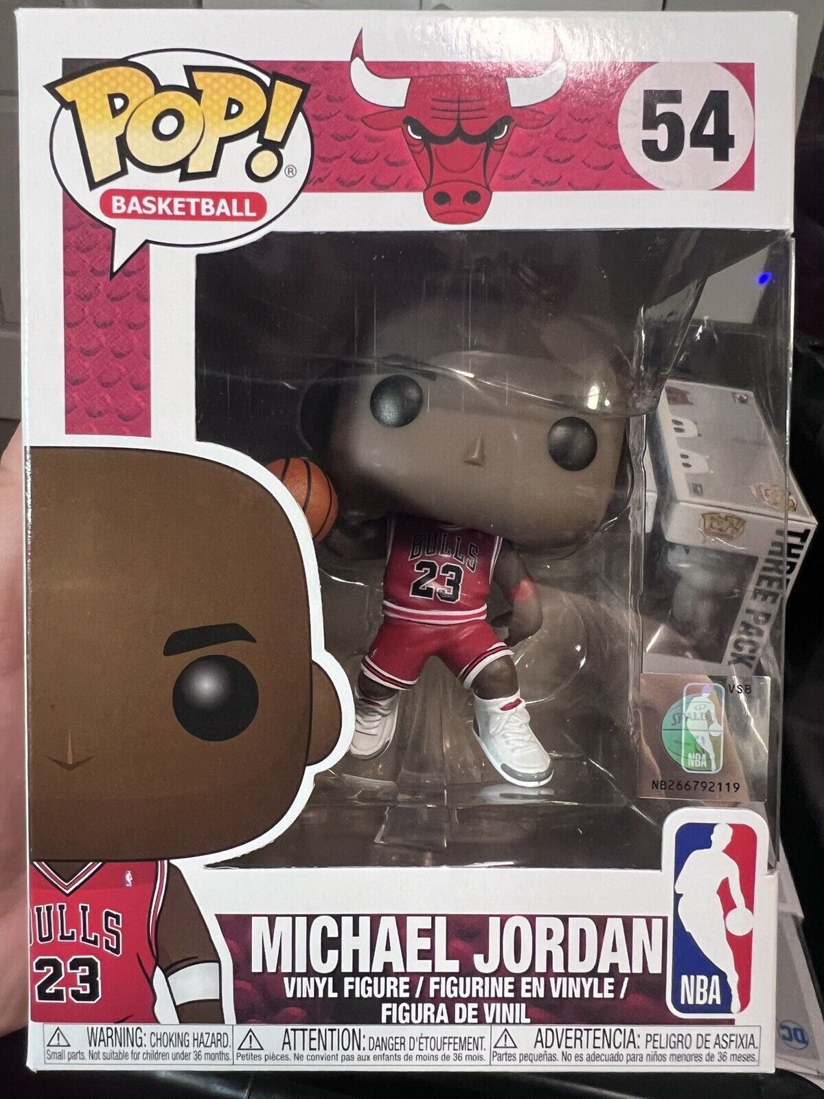Michael Jordan Funko Pop #54 Chicago Bulls Red Away Jersey With Protector