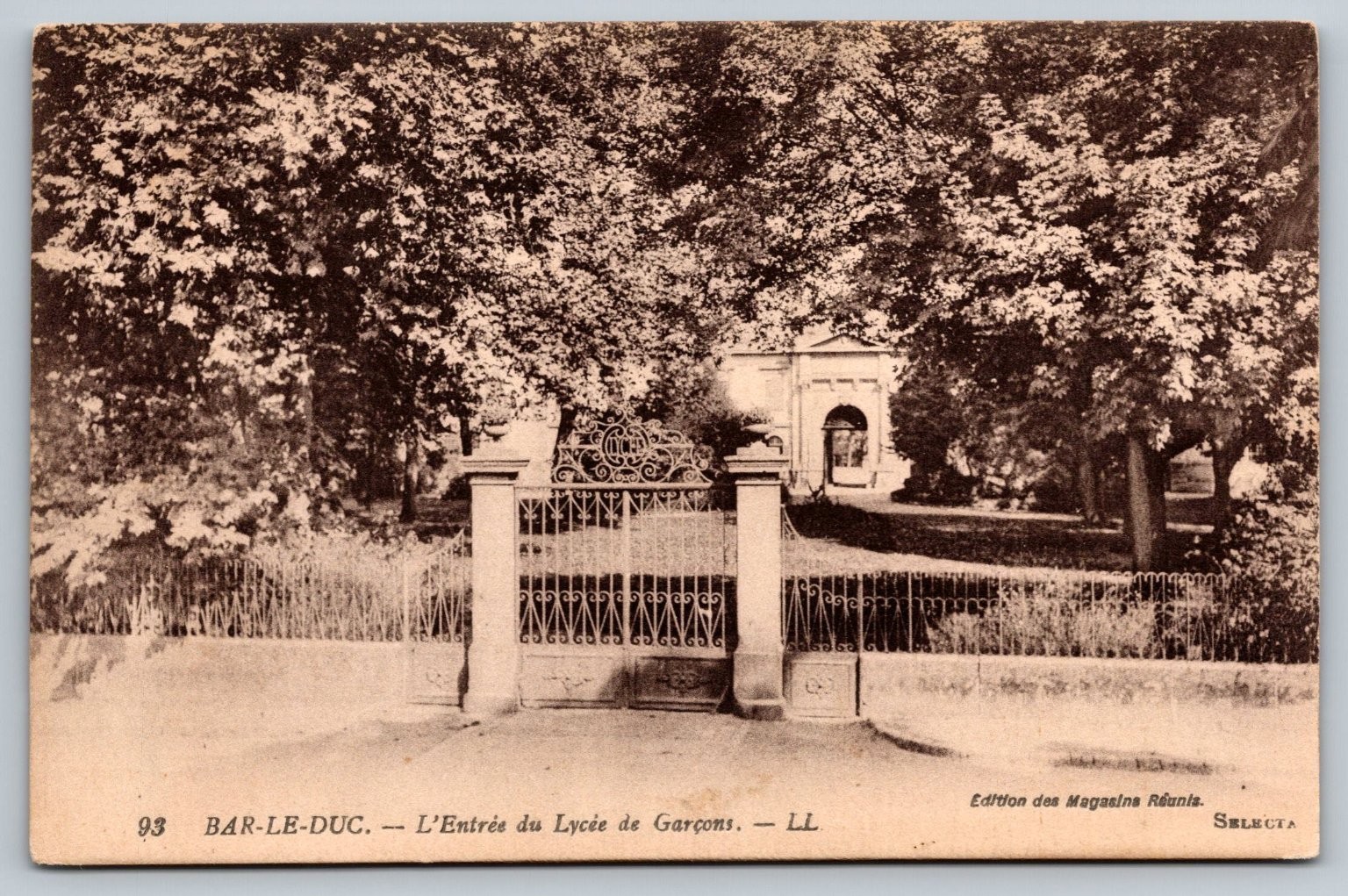 Vintage Bar-le-Duc Lycée de Garçons Entrance French Postcard Vintage Bar-le-Duc Lycée de Garçons Entrance French Postcard