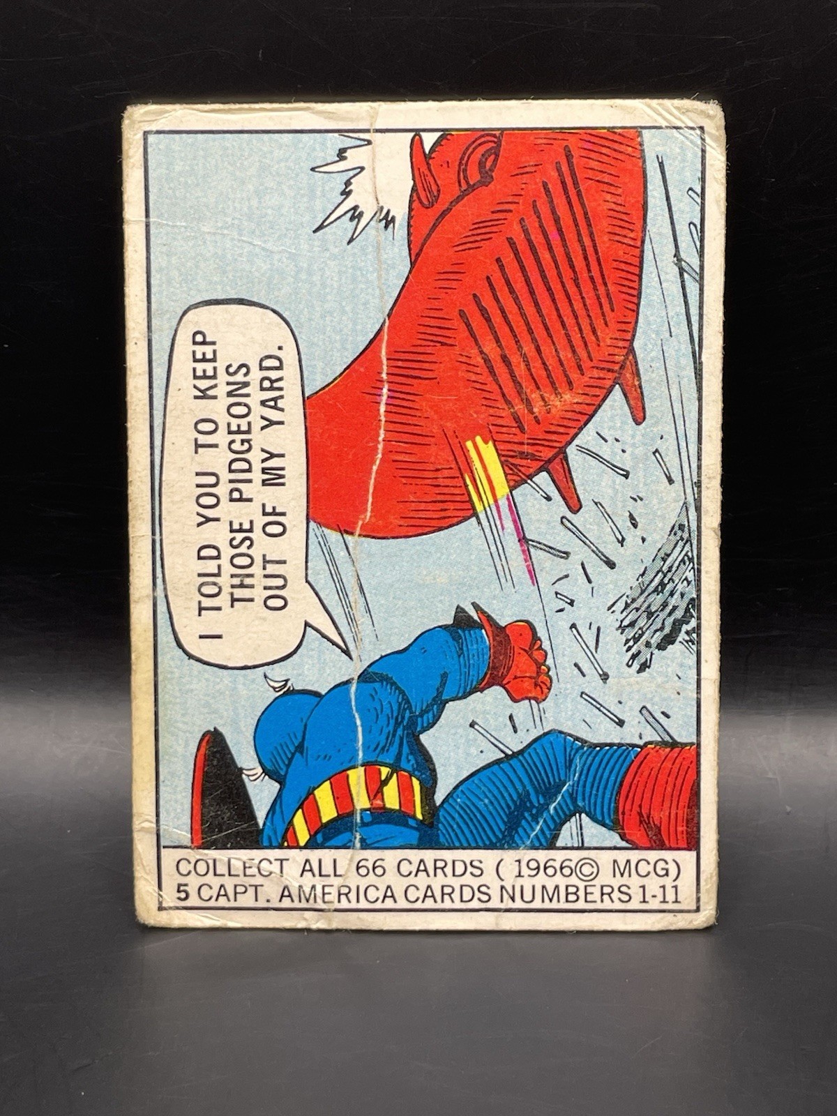 1966 Donruss Marvel Super Heroes card #5 - Captain America 1966 Donruss Marvel Super Heroes card #5 - Captain America