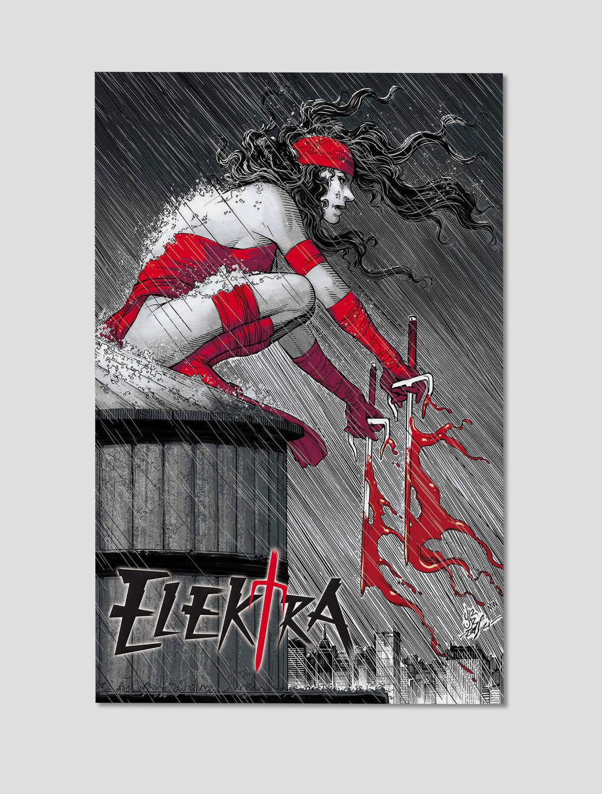 Elektra Black White & Blood #1 Giclee Print Poster 11x17 Marvel Daredevil Art Elektra Black White & Blood #1 Giclee Print Poster 11x17 Marvel Daredevil Art