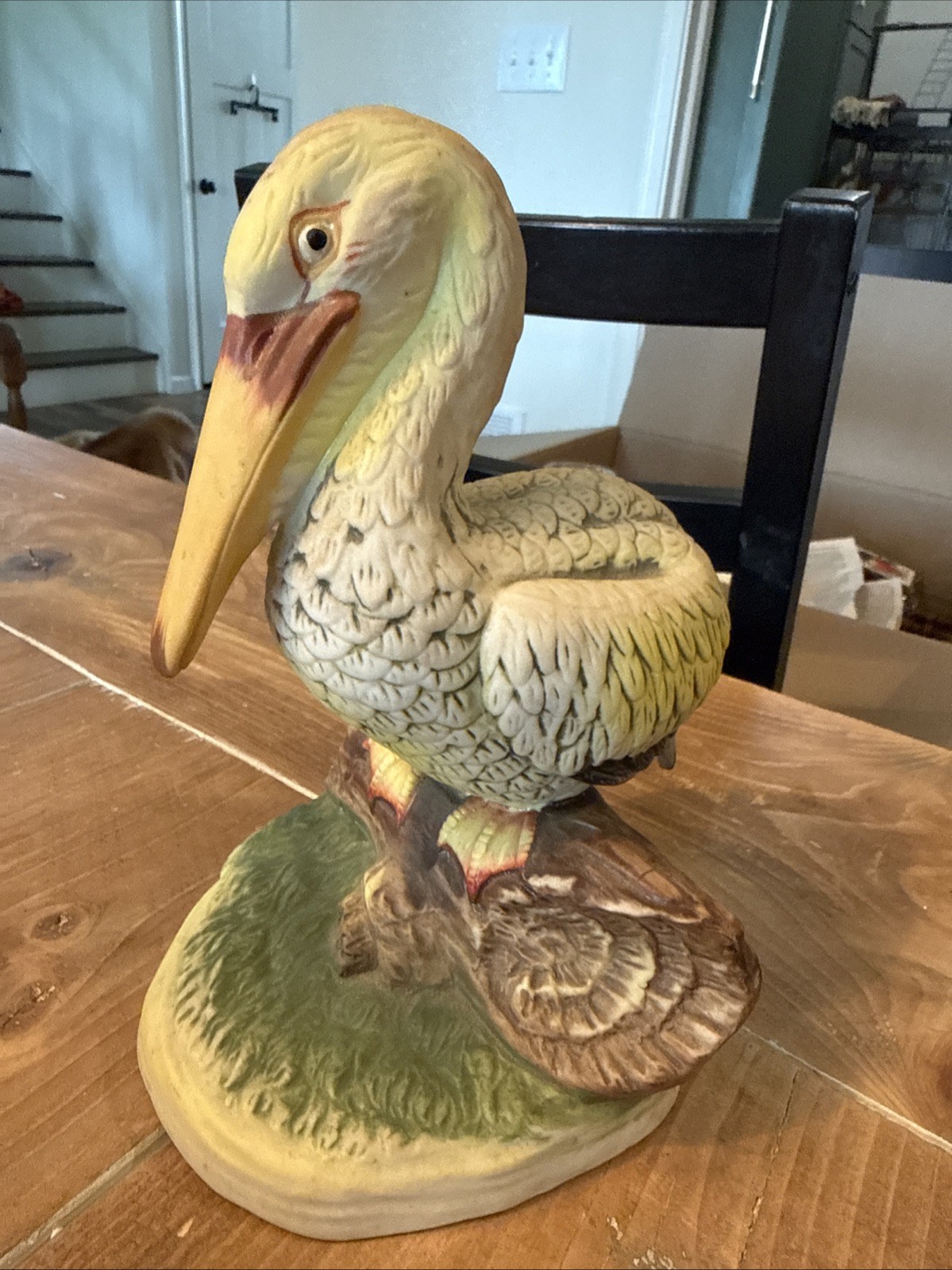 Vintage FBIA Taiwan ROC Porcelain Figurine Pelican Bird on Log Vintage FBIA Taiwan ROC Porcelain Figurine Pelican Bird on Log
