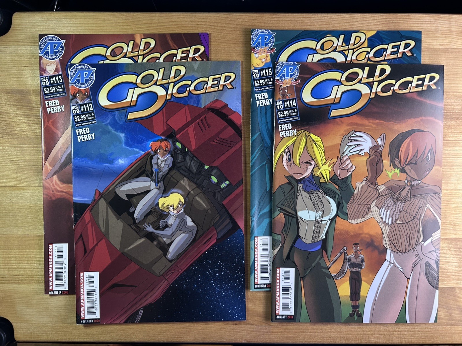Gold Digger #112 113 114 115 Lot 2009-2010 NM Antarctic Press Fred Perry Run Gold Digger #112 113 114 115 Lot 2009-2010 NM Antarctic Press Fred Perry Run