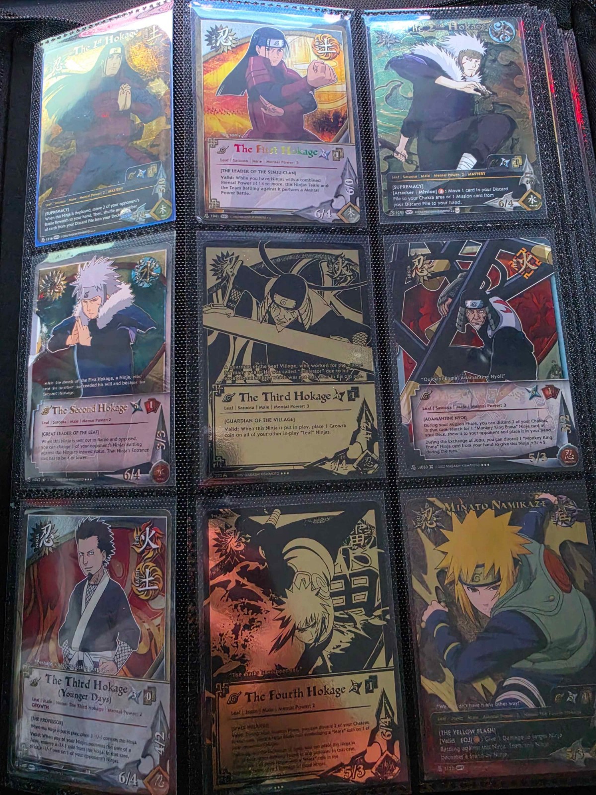 Naruto CCG bandai Lot of super Rare, foils,Rares and Commons