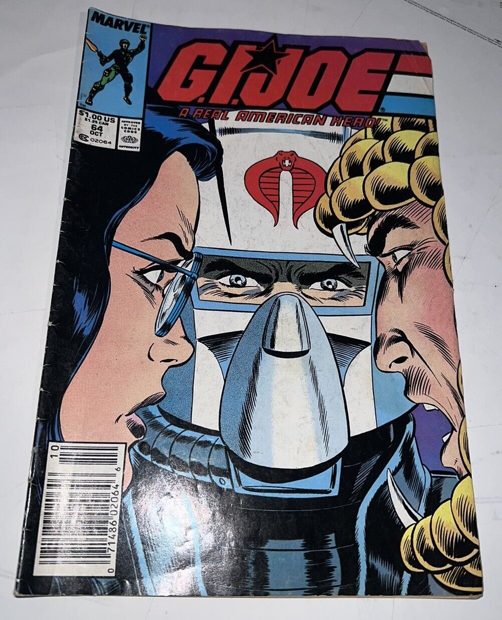 G.I. Joe A Real American Hero #64 Newsstand Edition Marvel Comics Vintage 1987