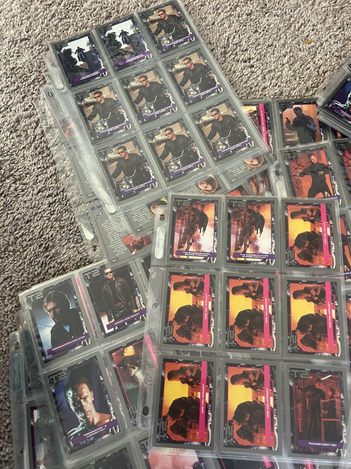 1991 TERMINATOR 2 JUDGMENT DAY TRADING CARDS Over Hundreds Of cards.