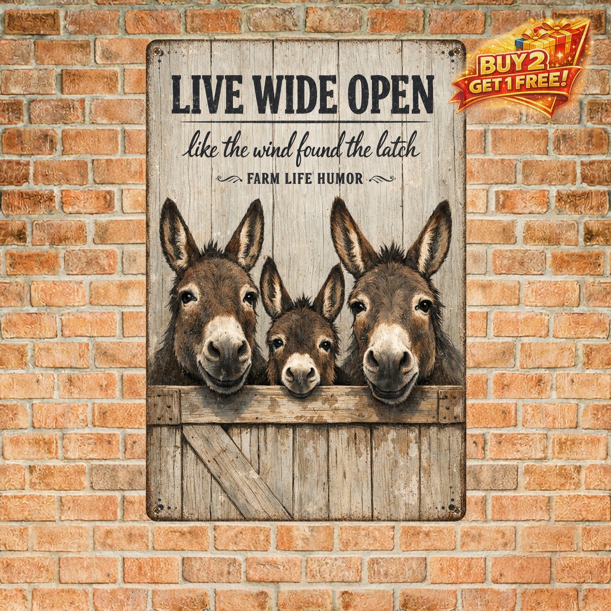 As if Someone Left the Gate Open Vintage Metal Tin Sign 8x12 As if Someone Left the Gate Open Vintage Metal Tin Sign 8x12