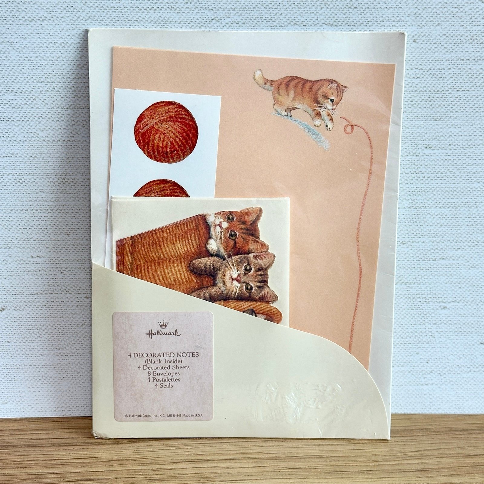 Vintage 1980s Hallmark Stationery Set Cats Kittens Note Cards Letter Sheets NOS Vintage 1980s Hallmark Stationery Set Cats Kittens Note Cards Letter Sheets NOS