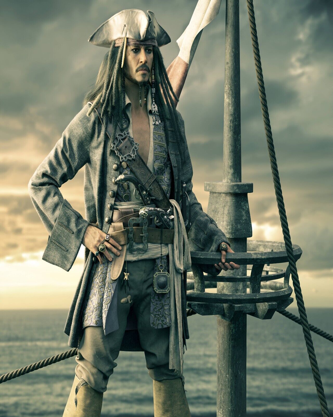 Johnny Depp Jack Sparrow 8 x 10 Picture Print Photo Reprint Pirates Carribean