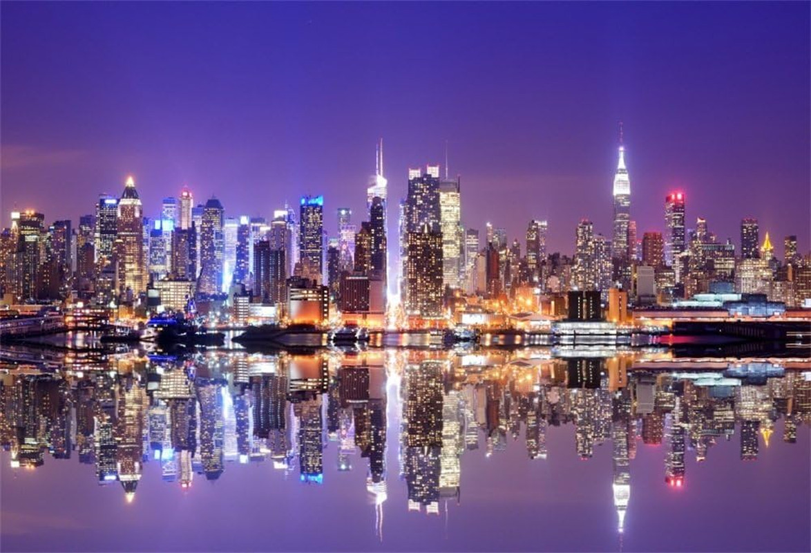 10X8Ft New York City Night View Photo Backdrop American City Landscape Famous 10X8Ft New York City Night View Photo Backdrop American City Landscape Famous