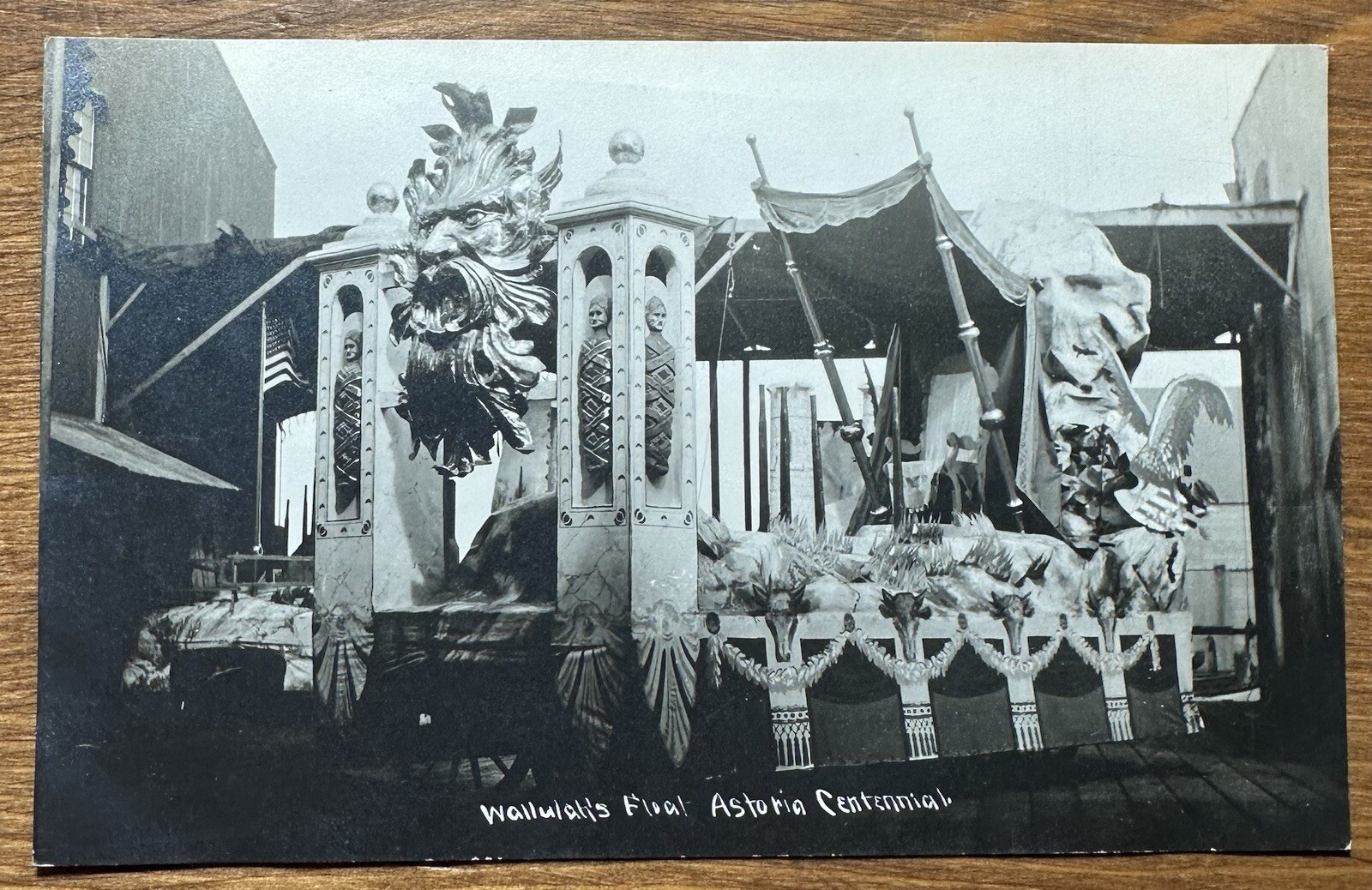 1911 Astoria Oregon Centennial Parade Wallulah Tribe Parade Float RPPC Postcard 1911 Astoria Oregon Centennial Parade Wallulah Tribe Parade Float RPPC Postcard