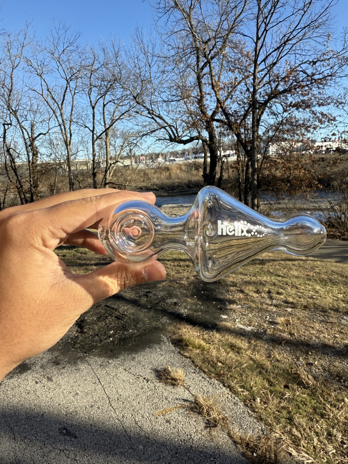5.5 inch Grav Lab Helix Hand Pipe Glass Chillum Smoking Pipe 5.5 inch Grav Lab Helix Hand Pipe Glass Chillum Smoking Pipe