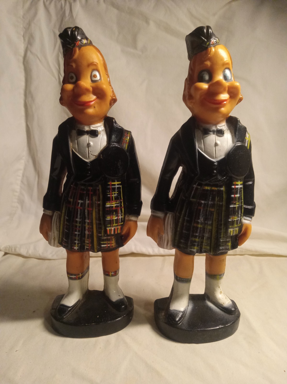 Two Vintage Old Smugler Whiskey Figurines Two Vintage Old Smugler Whiskey Figurines