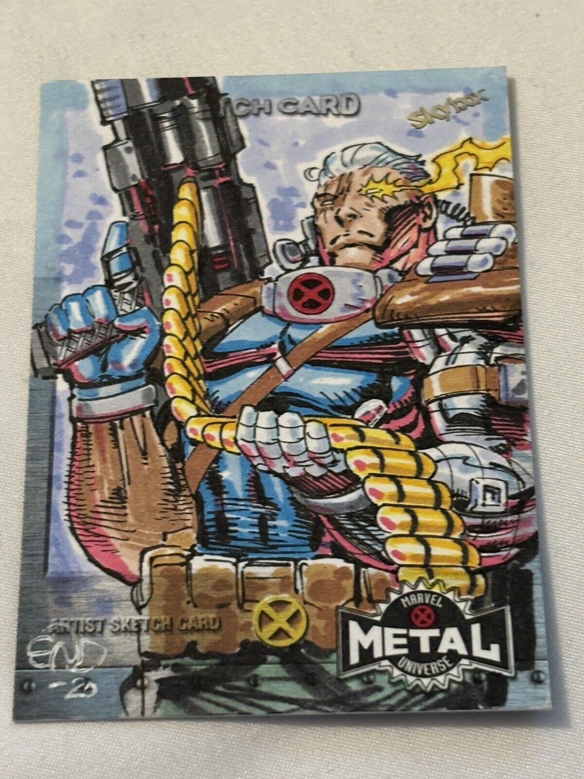 2020 2021 Marvel X-Men Metal Universe Eric Ninaltowski Sketch Card Cable Sketch
