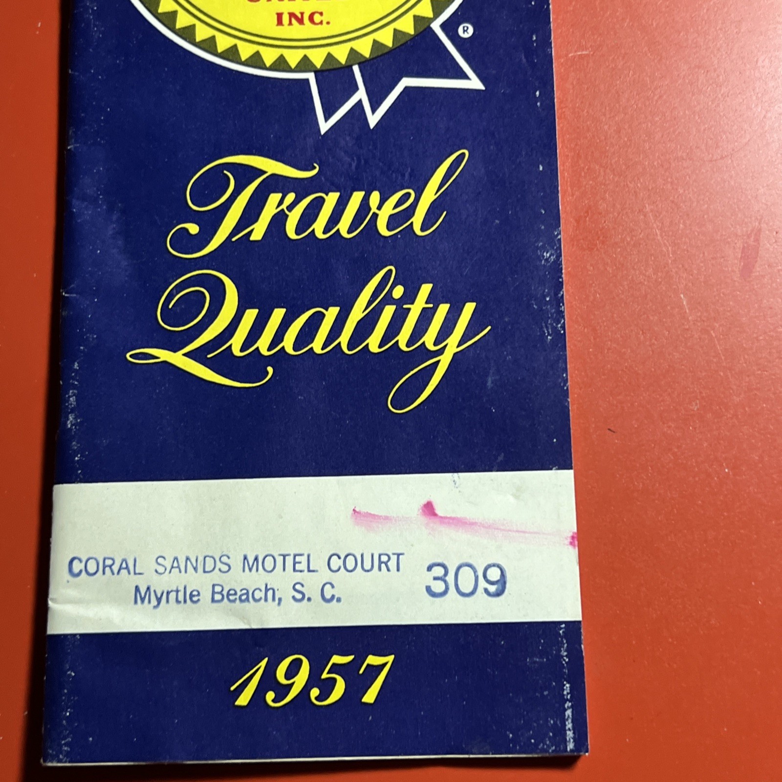 Vtg 1957 Quality Courts Travel Coral Sands Motel Myrtle Beach SC 44 Map Guide