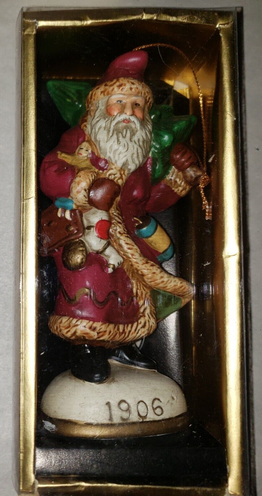 1906 Memories Of Santa Christmas Ornament In Box Hand Painted  