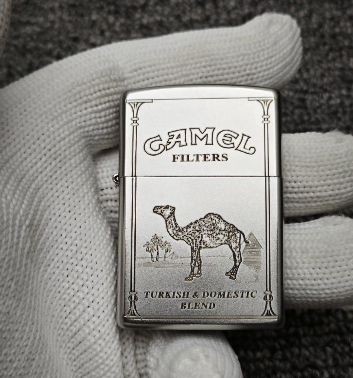 Camel zippo Lighter Silver In a New Box Camel zippo Lighter Silver In a New Box