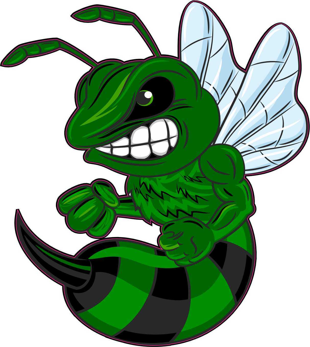 4in x 4.5in Left Facing Green Hornet Vinyl Sticker Car Vehicle Bumper Decal 4in x 4.5in Left Facing Green Hornet Vinyl Sticker Car Vehicle Bumper Decal