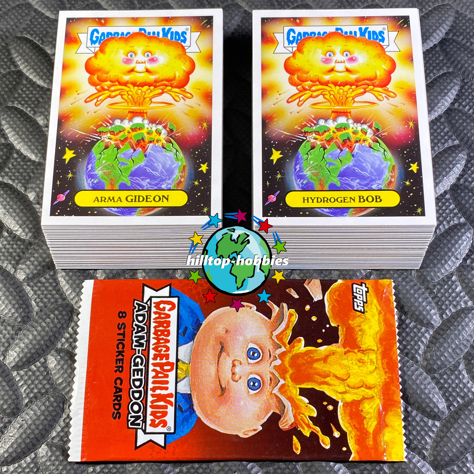 2017 GARBAGE PAIL KIDS ADAM-GEDDON 180-CARD COMPLETE BASE SET+WRAPPER adamgeddon