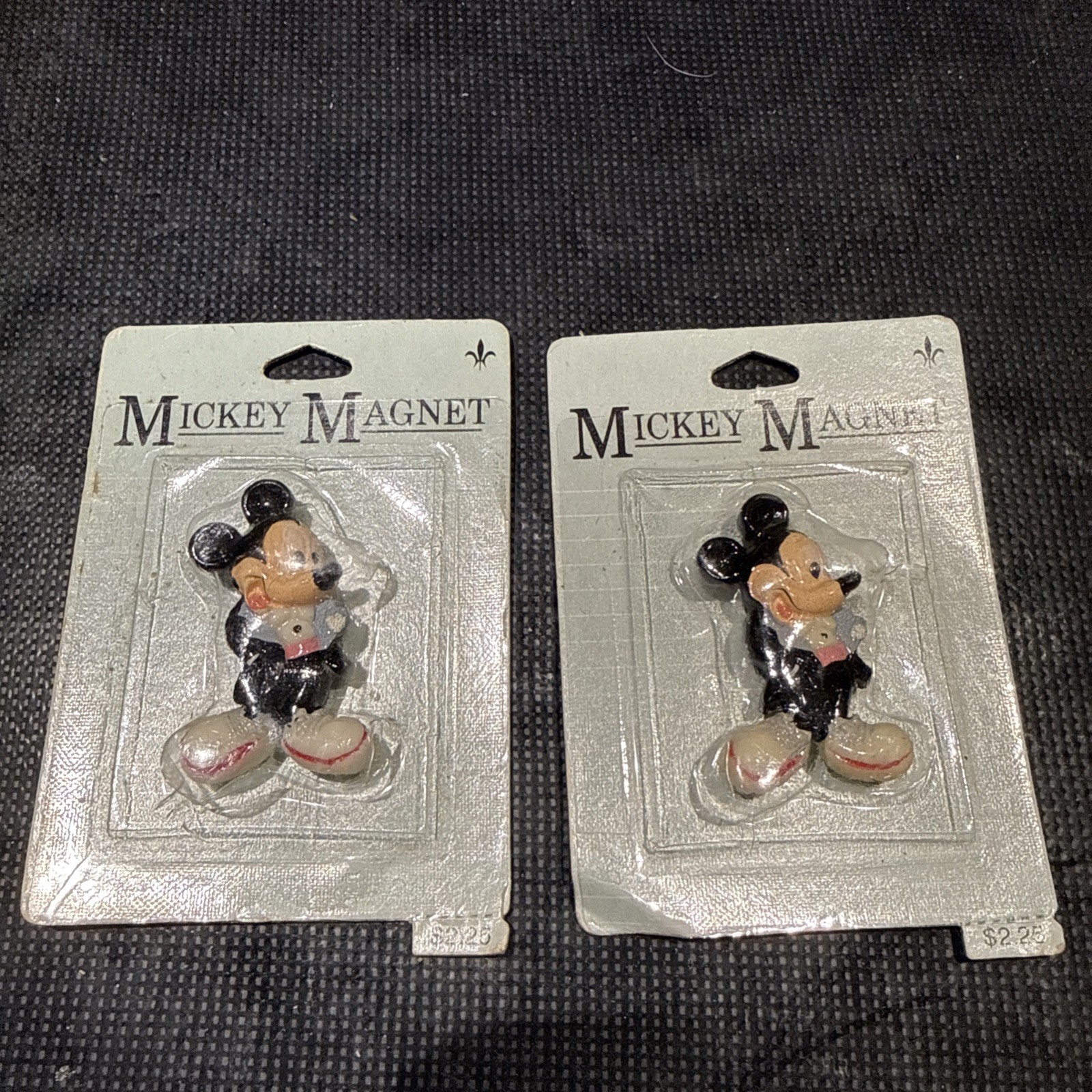 Lot of 2 Vintage Disney Mickey Mouse Refrigerator Magnets by Gibson NOS