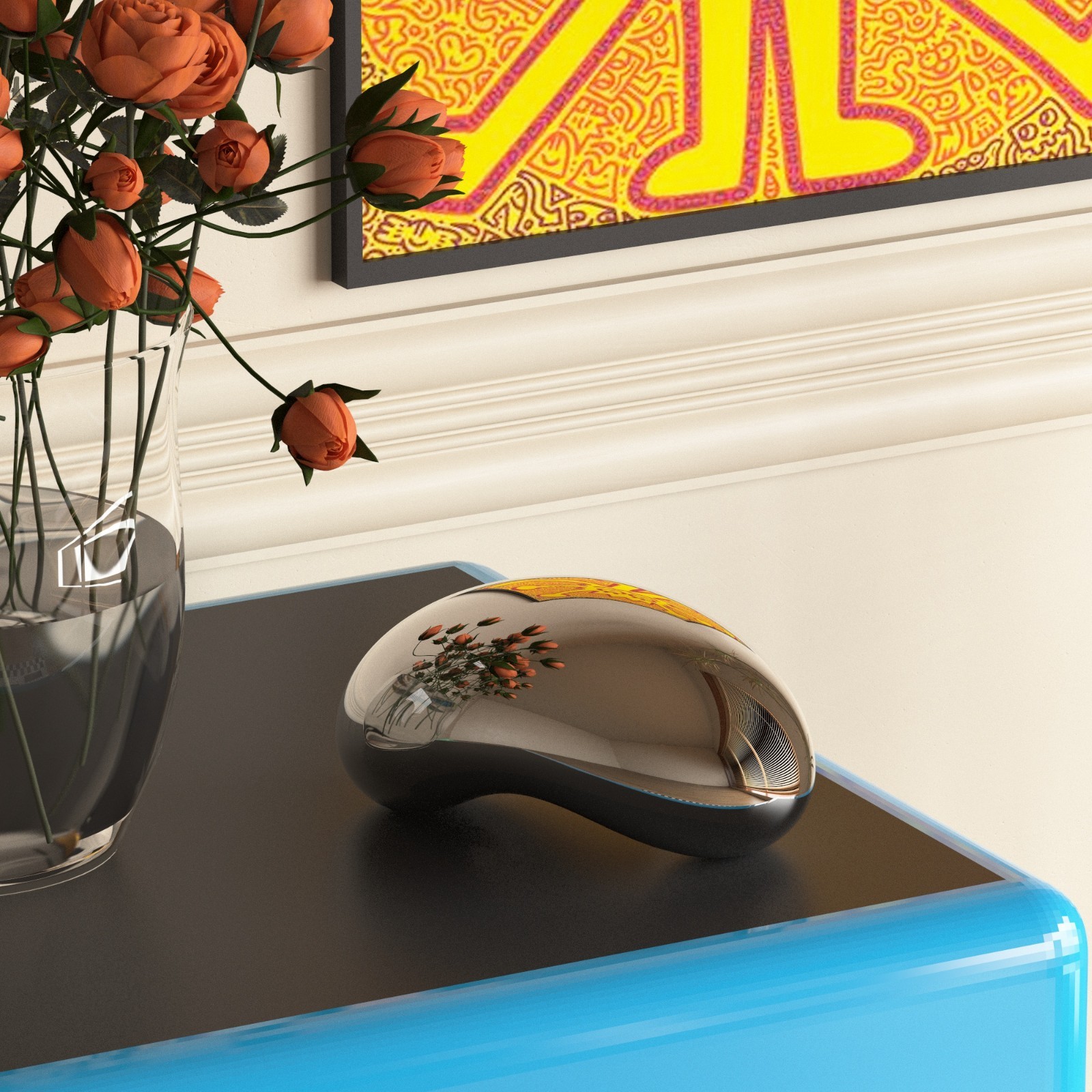 Chicago Bean Replica: Polished Stainless Solid Steel Desk Art - Cloud Gate Chicago Bean Replica: Polished Stainless Solid Steel Desk Art - Cloud Gate