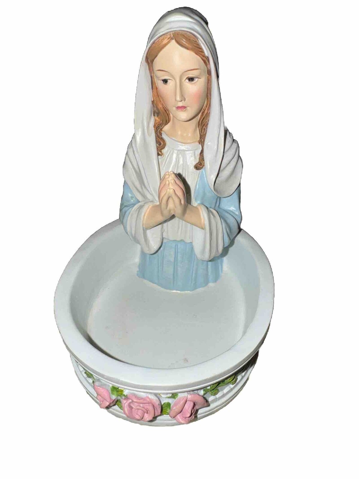 Religious Ceramic Beautiful Madonna Rosary Holder