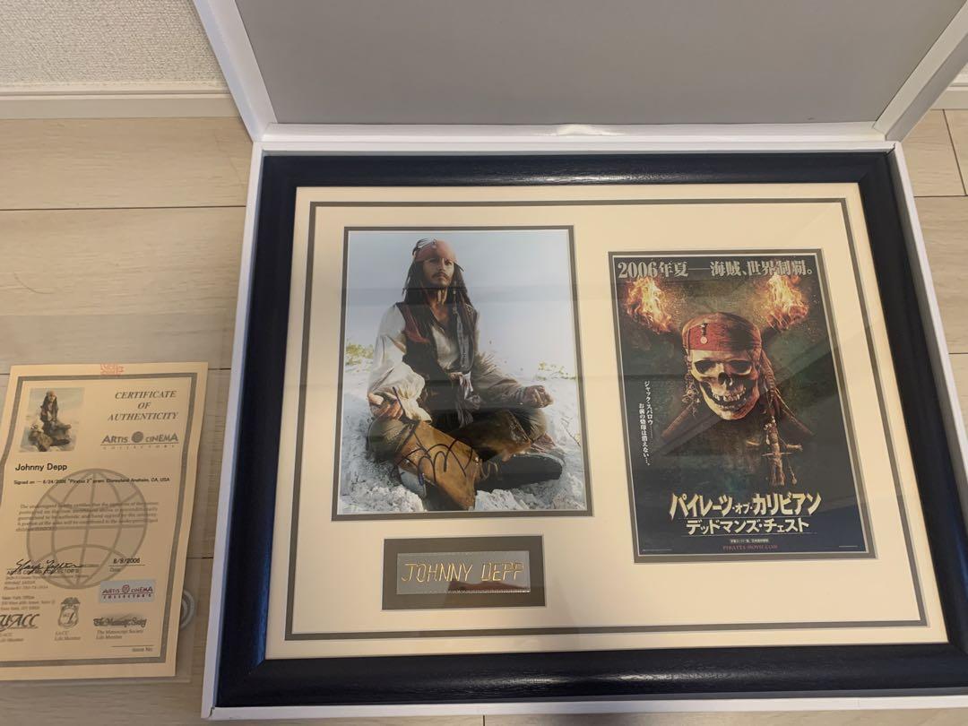 Johnny Depp autographed photo with UACC certificate