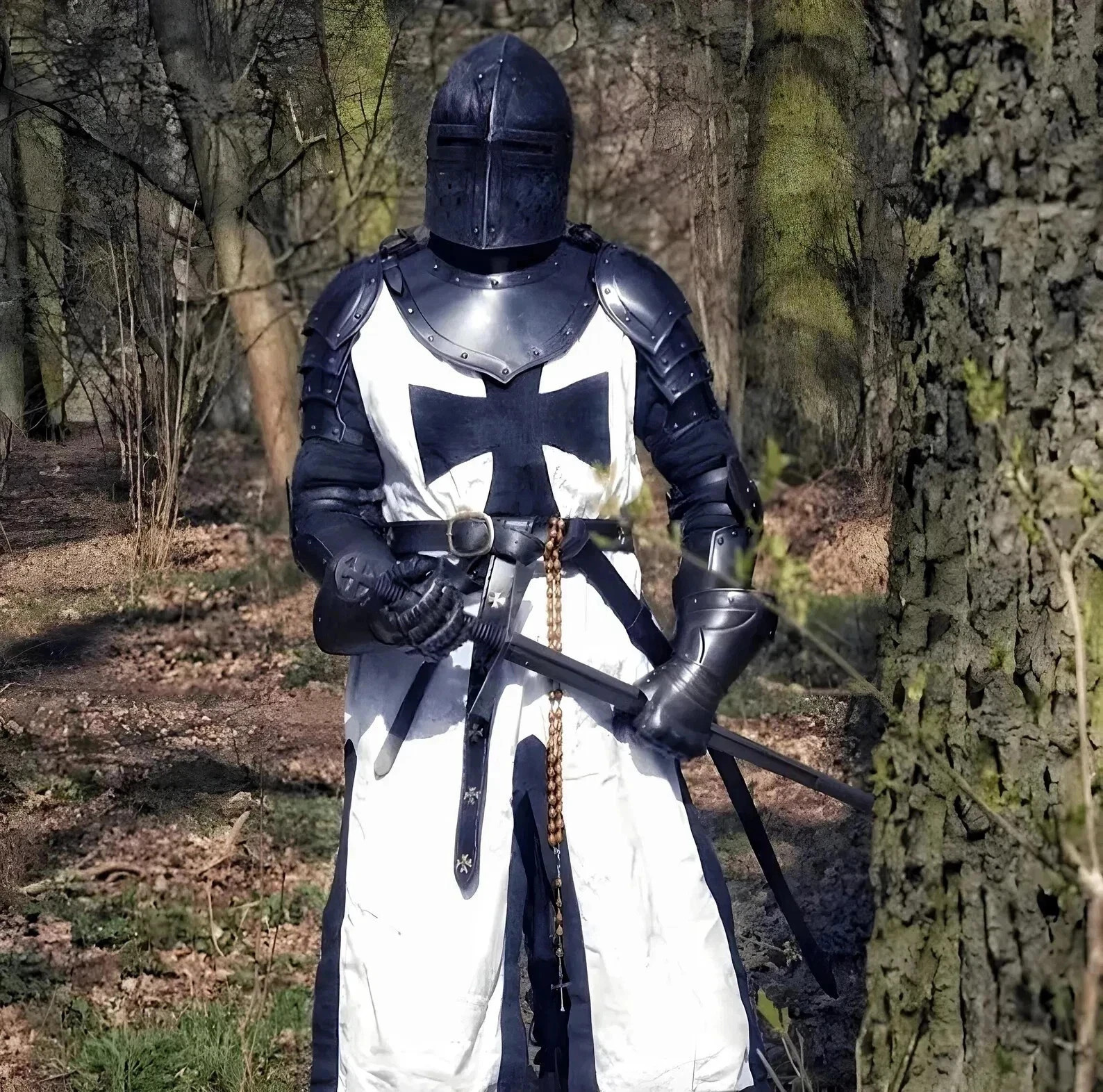 Medieval Steel Heritage Templar Knight Armor Set Full Medieval Suit of Armor Medieval Steel Heritage Templar Knight Armor Set Full Medieval Suit of Armor