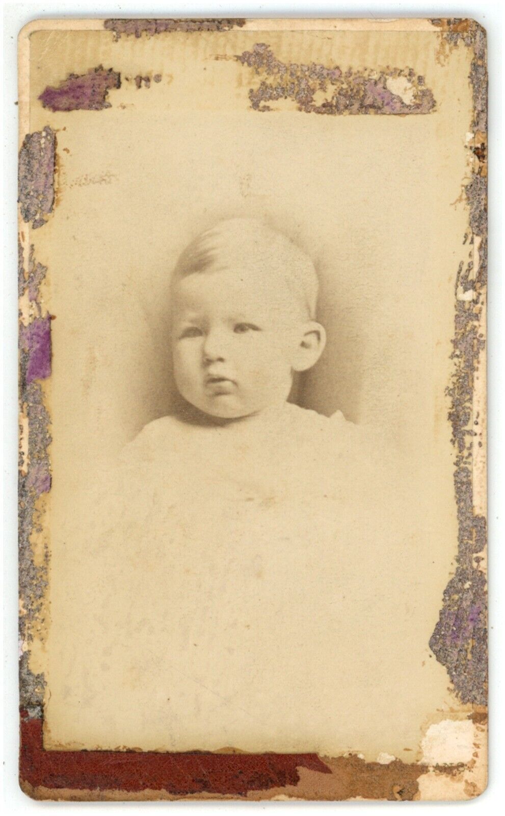 Antique CDV Circa 1870s Washburn Adorable Little Child New Orleans, LA