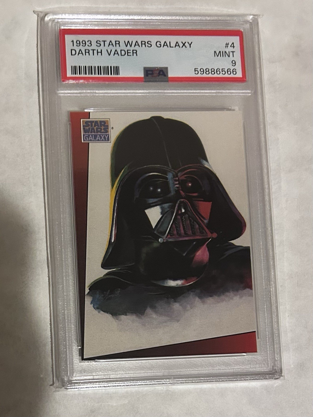 Topps 1993 Star Wars Galaxy #4 Darth Vader PSA 9 Non-Sport Trading Card Topps 1993 Star Wars Galaxy #4 Darth Vader PSA 9 Non-Sport Trading Card