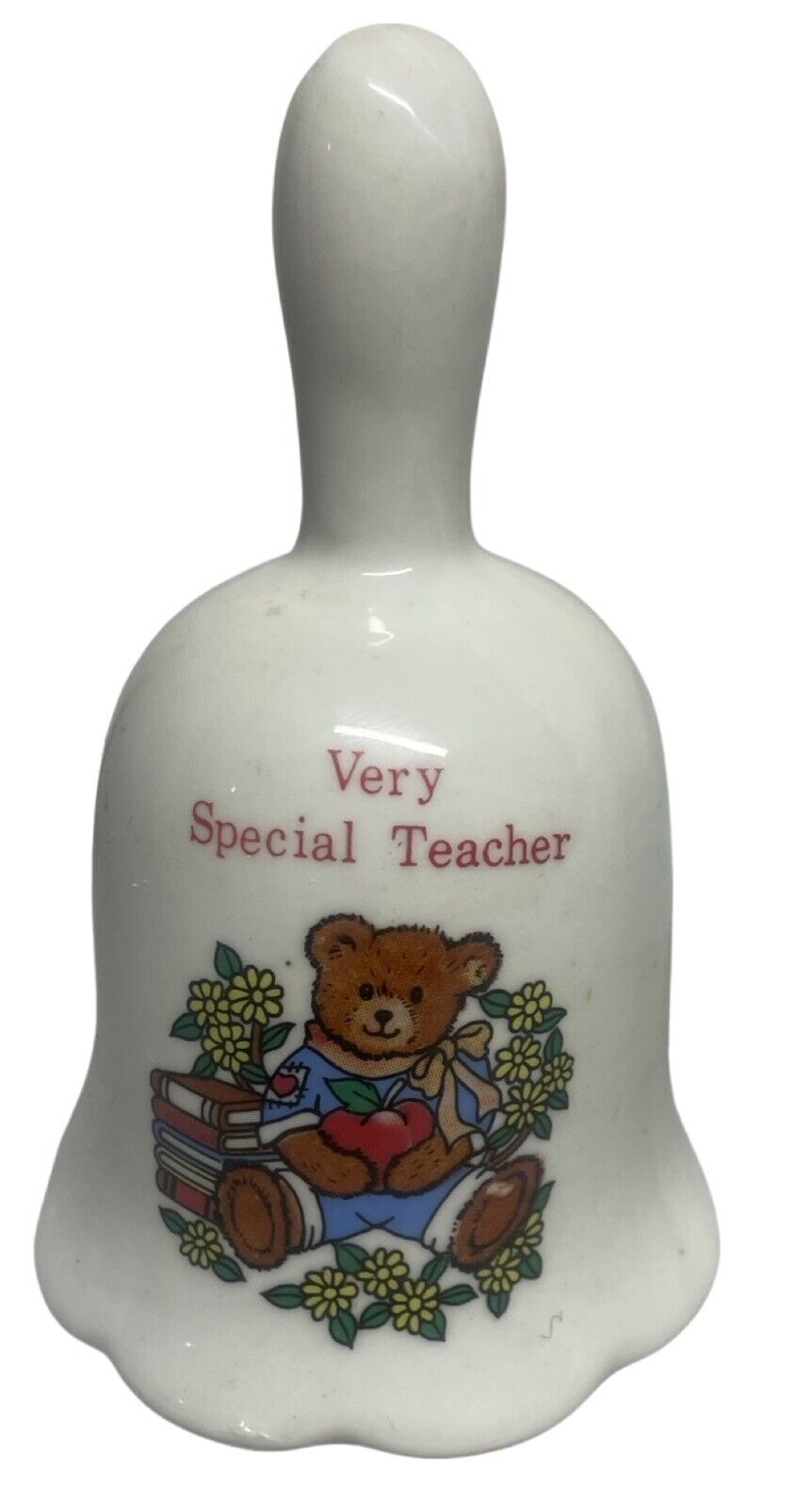 Vintage Very Special Teacher Porcelain Bell w/Books Clapper K's Collection Gifts