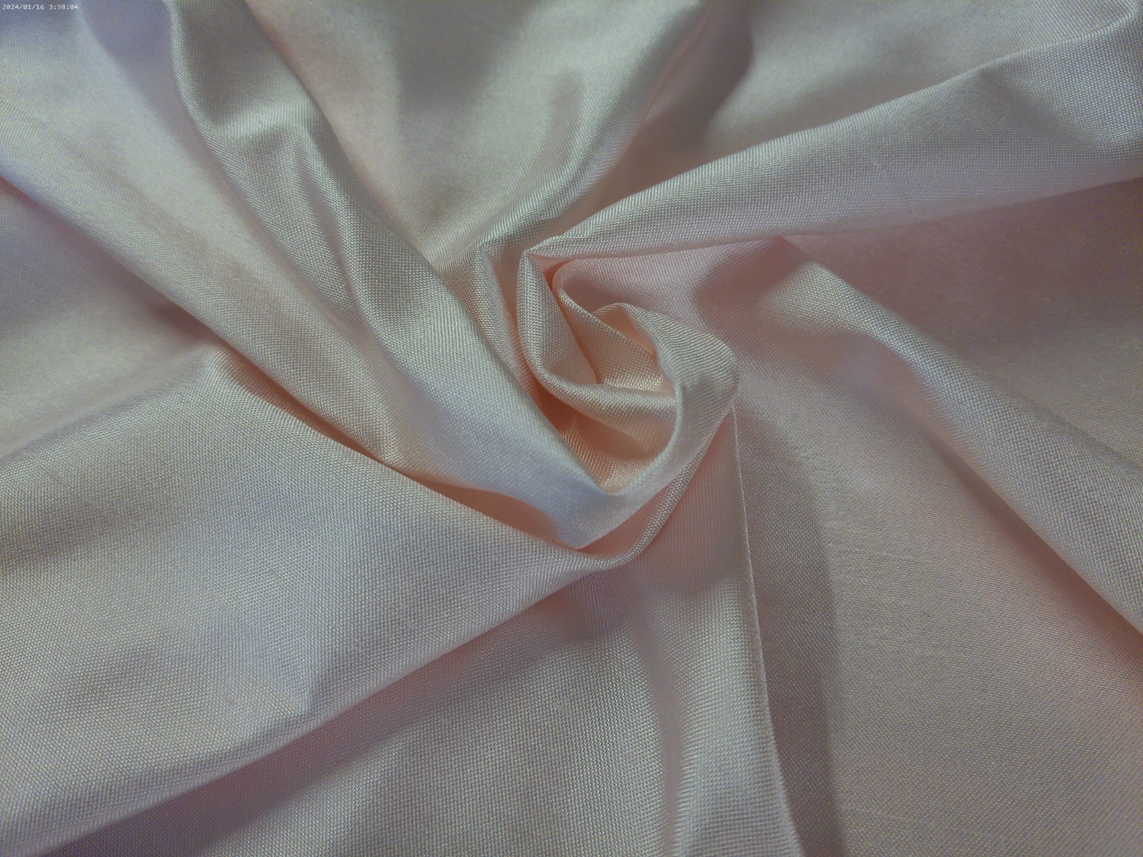 100% Mulberry Silk Taffeta~Ice Pink~18"x29"~High End
