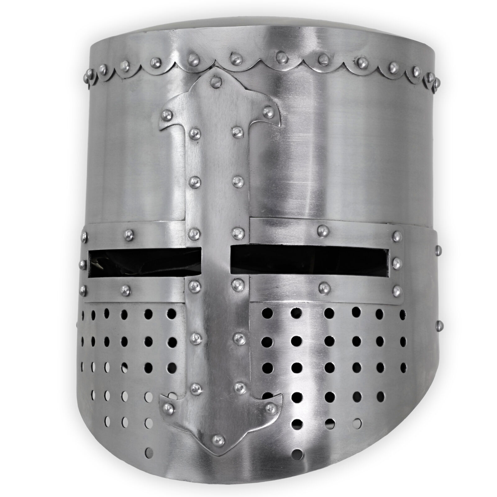 Medieval Knights Templar Crusader Helmets Collection: Forged Carbon Steel, Brass