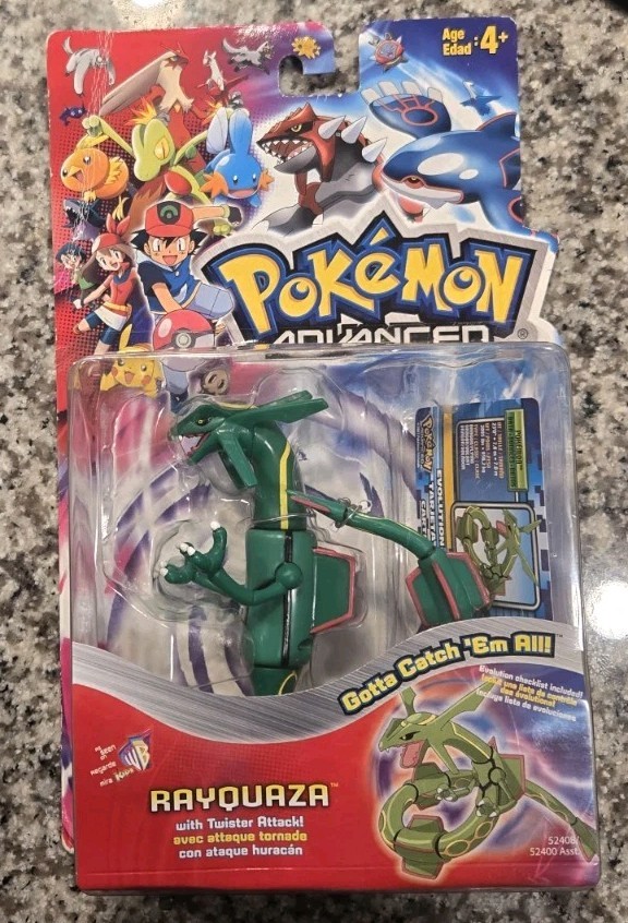 2004 Hasbro Rayquaza Pokemon Advanced Bendable Action Figure Nintendo SEALED NIB 2004 Hasbro Rayquaza Pokemon Advanced Bendable Action Figure Nintendo SEALED NIB