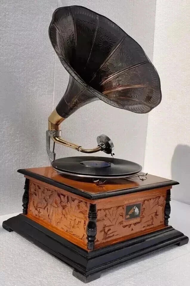 Fully Functional Vintage Gramophone Working Phonograph win-up Record Player Fully Functional Vintage Gramophone Working Phonograph win-up Record Player