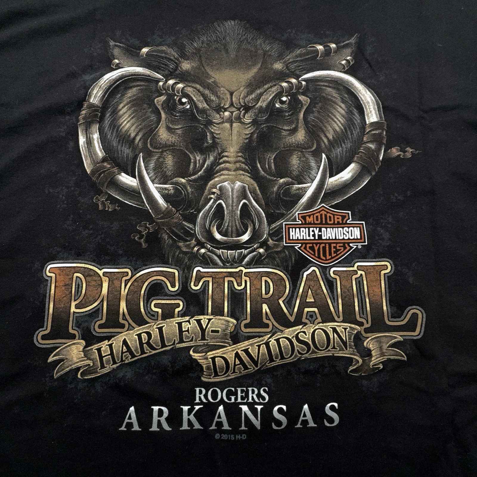 Harley Davidson Pig Trail Rogers Arkansas Boar Graphic T Shirt Mens 2XL NWT Harley Davidson Pig Trail Rogers Arkansas Boar Graphic T Shirt Mens 2XL NWT
