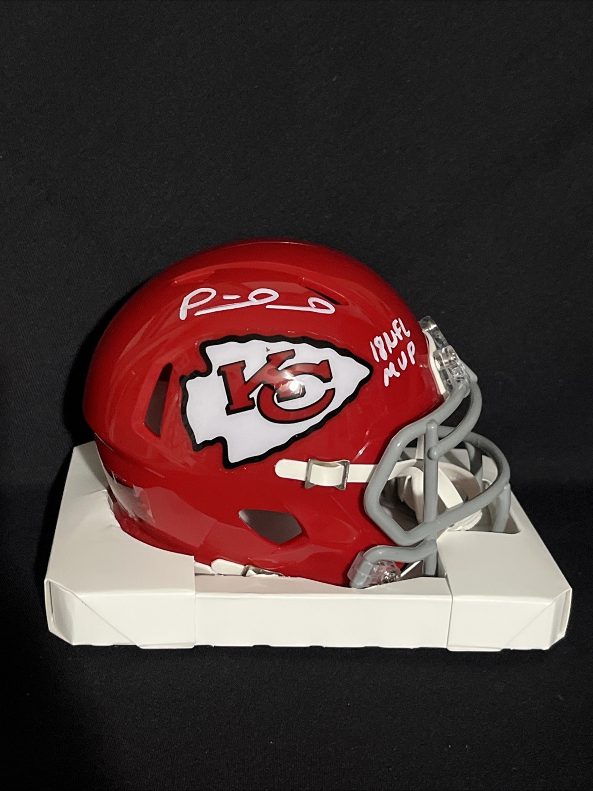 Patrick Mahomes Chiefs Signed, Inscribed 60’s Throwback Mini Helmet. BAS COA Patrick Mahomes Chiefs Signed, Inscribed 60’s Throwback Mini Helmet. BAS COA