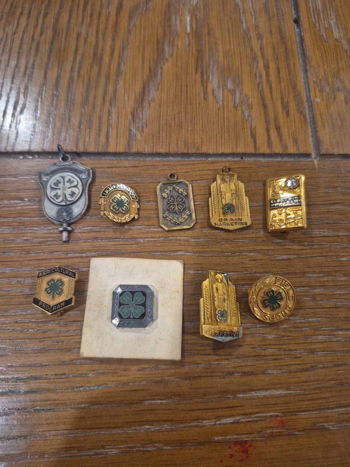 Vintage Future Farmers Of America 4H Bronze Pendant Pin Locket Lot FFA Vintage Future Farmers Of America 4H Bronze Pendant Pin Locket Lot FFA