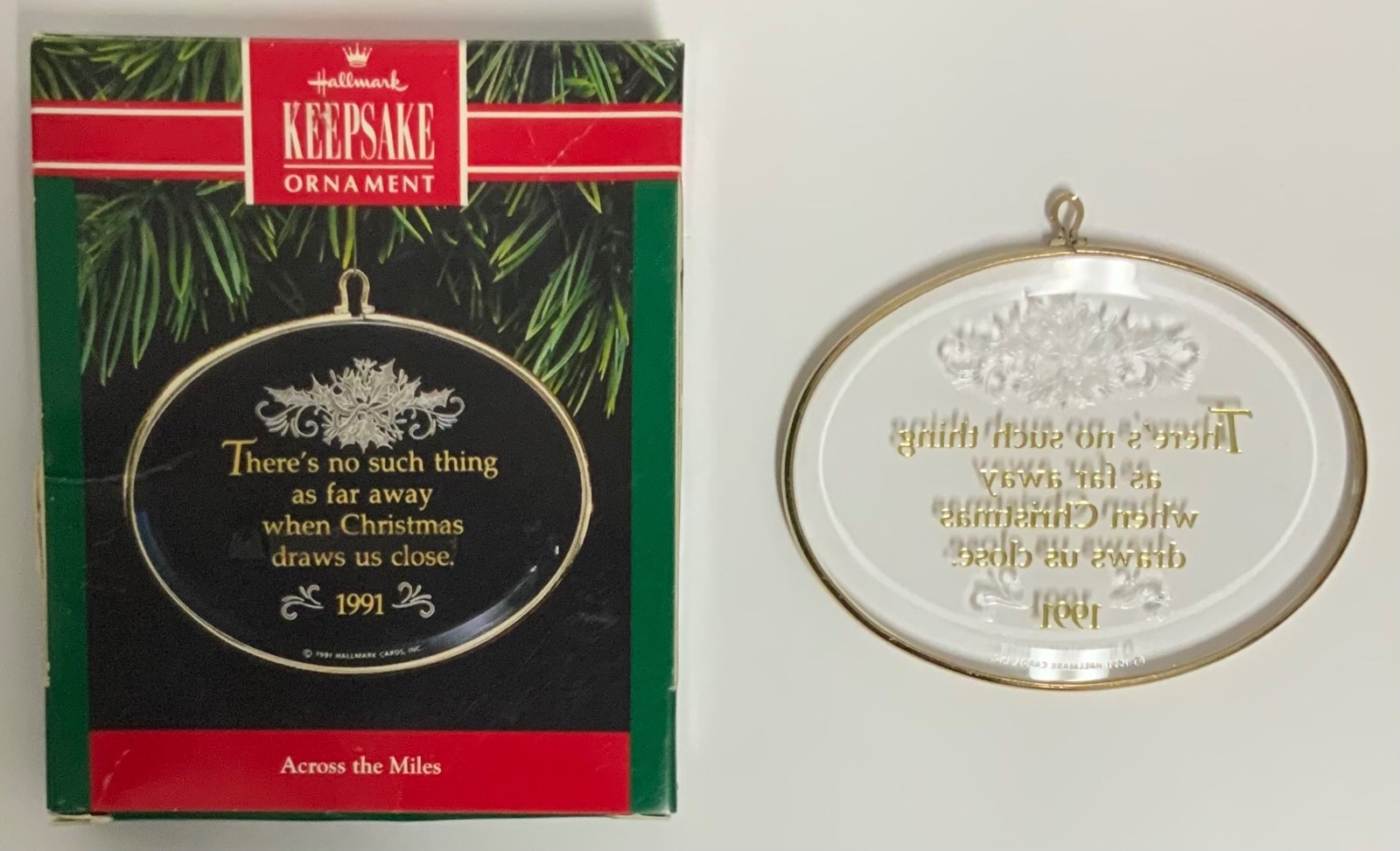 Hallmark Keepsake Christmas Ornament Across The Miles Inspirational Message Hallmark Keepsake Christmas Ornament Across The Miles Inspirational Message