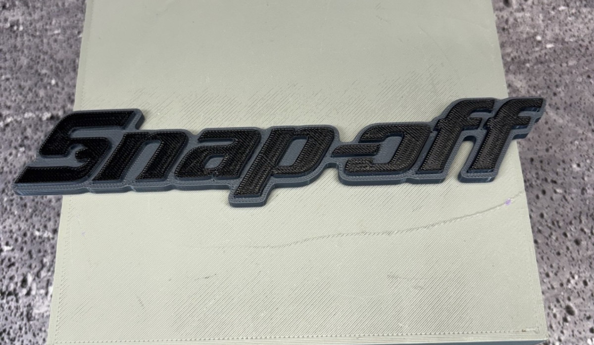 Snap-off 3D Printed Magnet; Toolbox Badge; Made in USA: 7" x 1.5" Snap-off 3D Printed Magnet; Toolbox Badge; Made in USA: 7" x 1.5"
