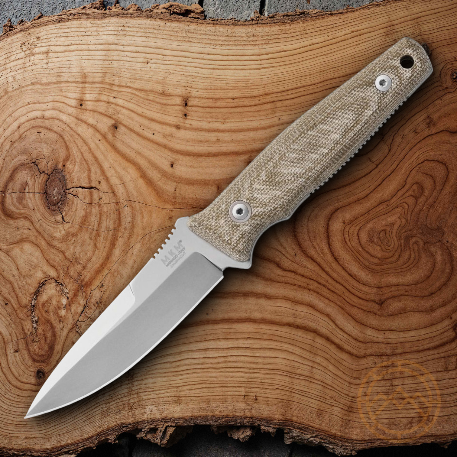 MKM-Maniago Makers Defense Fixed Knife 3.25" MagnaCut Steel Blade Micarta Handle