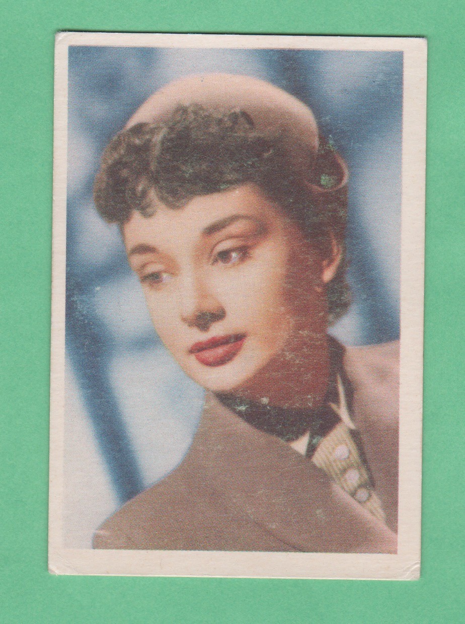 1955 Parkhurst Movie & TV Stars # 42 Audrey Hepburn Super Rare Ex-exmnt 1955 Parkhurst Movie & TV Stars # 42 Audrey Hepburn Super Rare Ex-exmnt