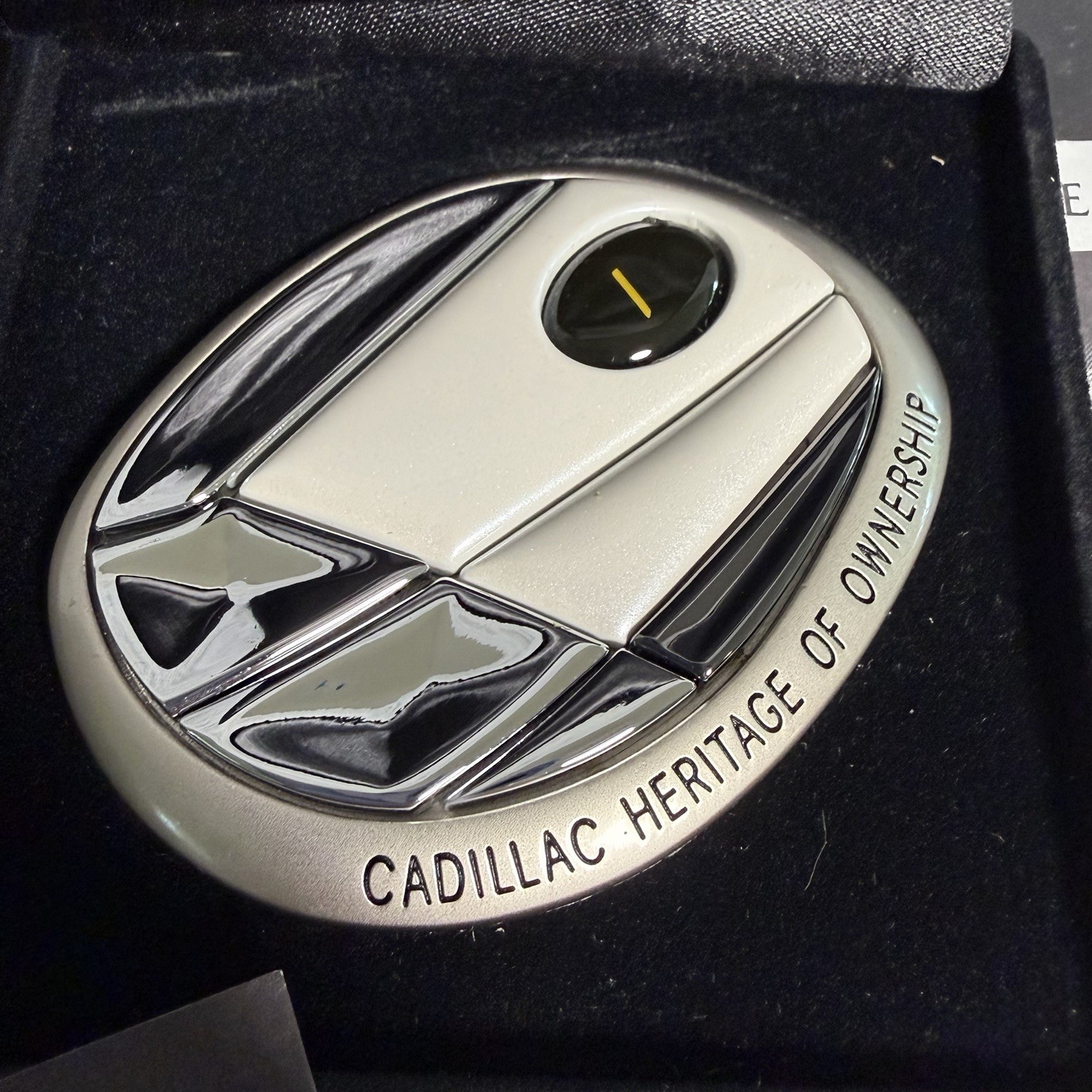 Cadillac Heritage of Ownership Medallion Concours Inc NOS Box COA Hardware Cadillac Heritage of Ownership Medallion Concours Inc NOS Box COA Hardware